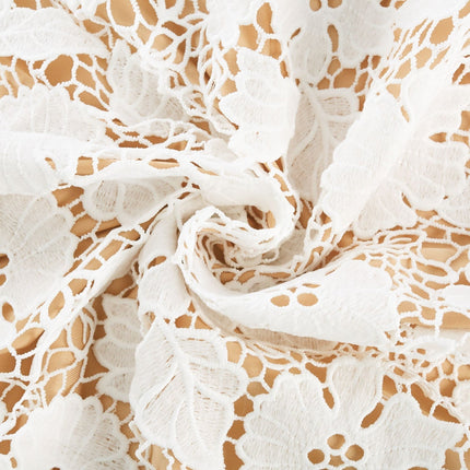 Florence White Floral Embroidered Lace Midi Dress