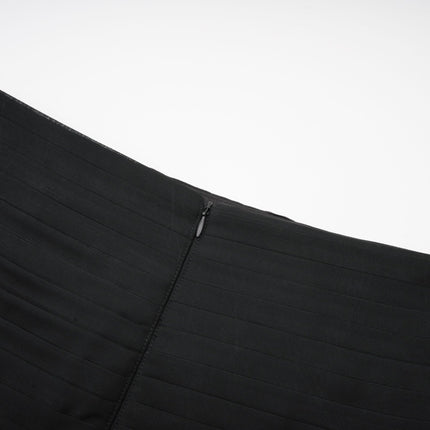Francesca Black Maxi Dress with Tulle Pleat Ruched and Ruffled details in 100% Polyester