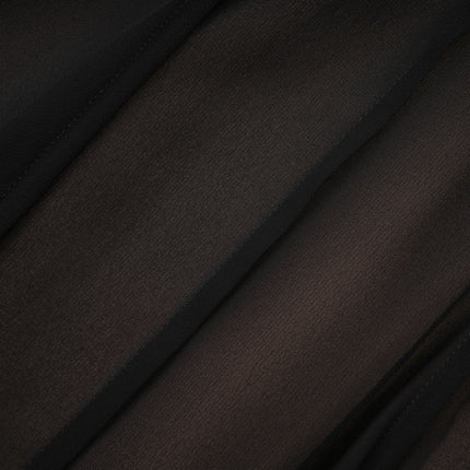 Francesca Black Maxi Dress in Tulle and Pleat Detailing