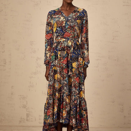 Francesca Brown Graphic Print Midi Dress