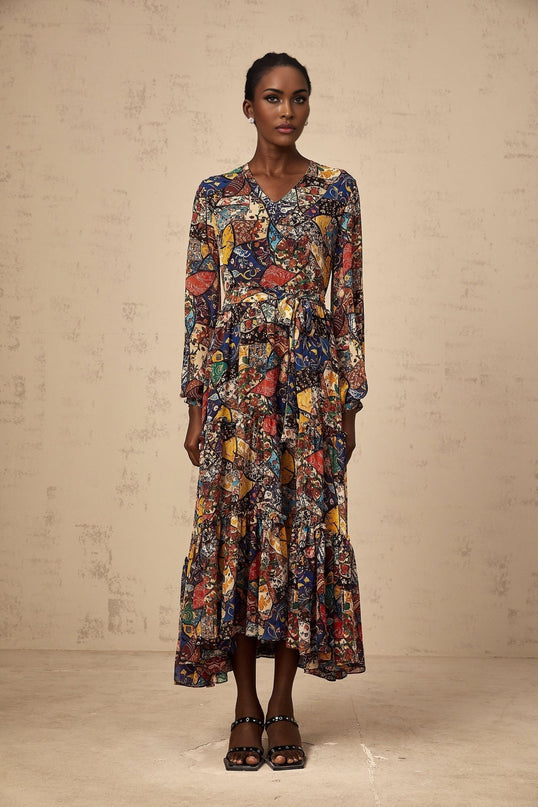 Francesca Brown Graphic Print Midi Dress