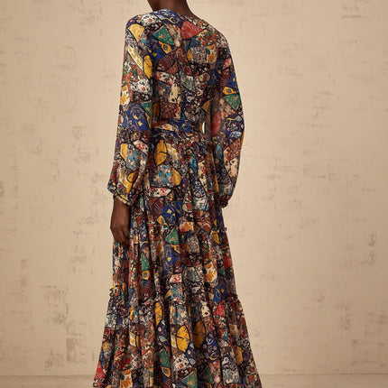 Francesca Brown Graphic Print Midi Dress