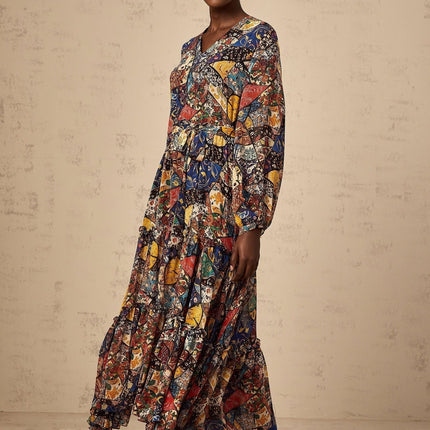 Francesca Brown Graphic Print Midi Dress