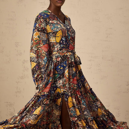Francesca Brown Graphic Print Midi Dress