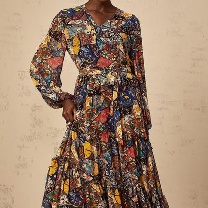 Francesca Brown Graphic Print Midi Dress