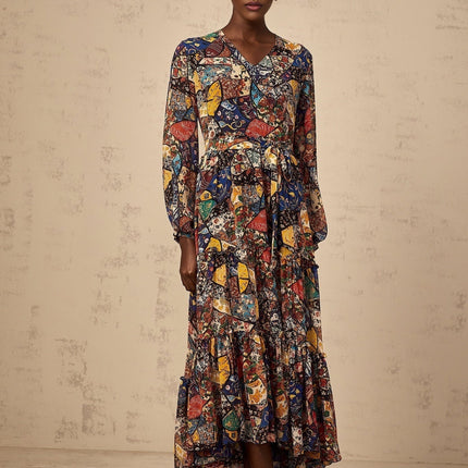 Francesca Brown Graphic Print Midi Dress