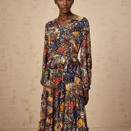 Francesca Brown Graphic Print Midi Dress