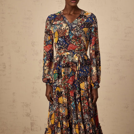 Francesca Brown Graphic Print Midi Dress