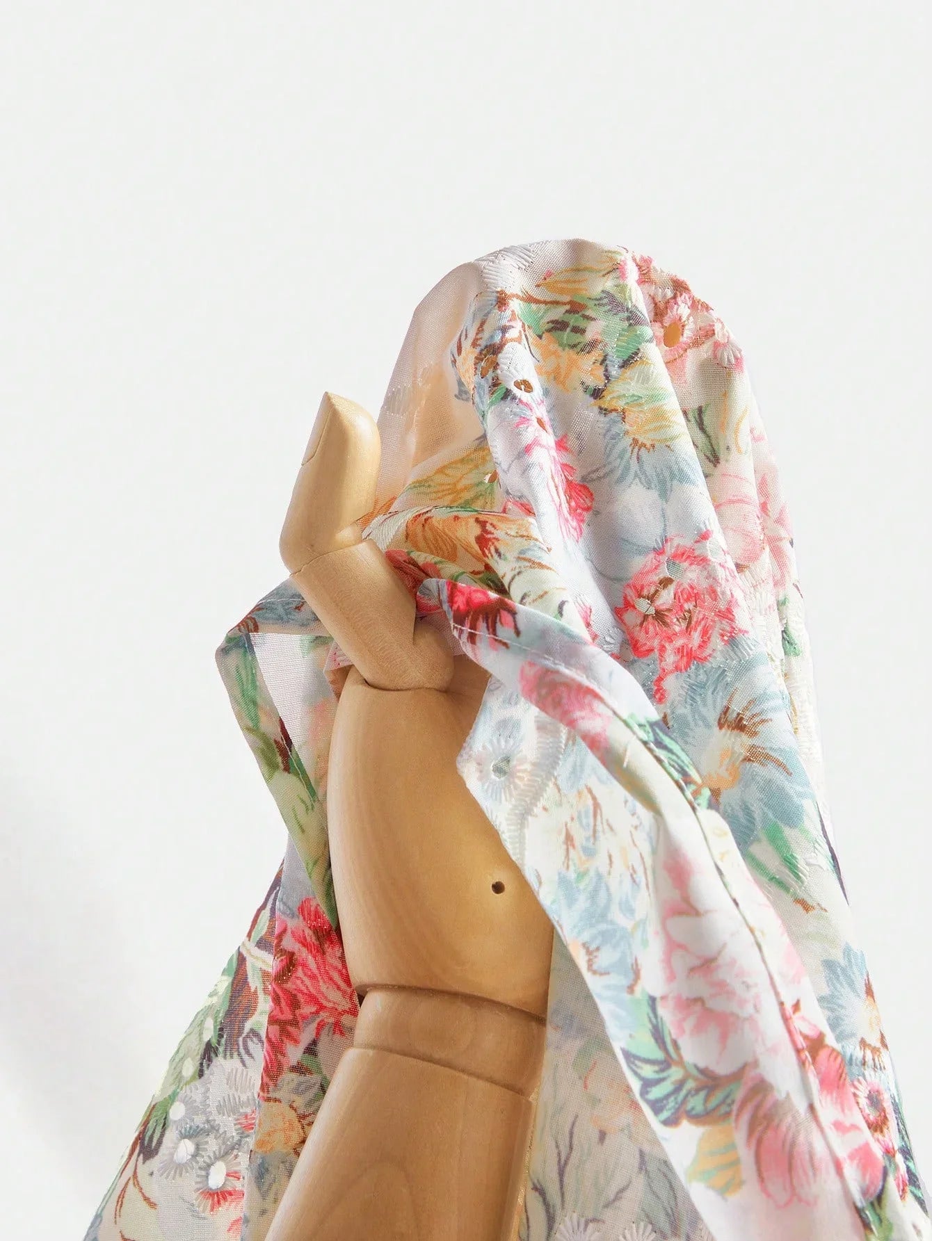 French SingleBreasted Lantern Sleeve Notched Collar Placement Print Loose Waist Belt Long Dress