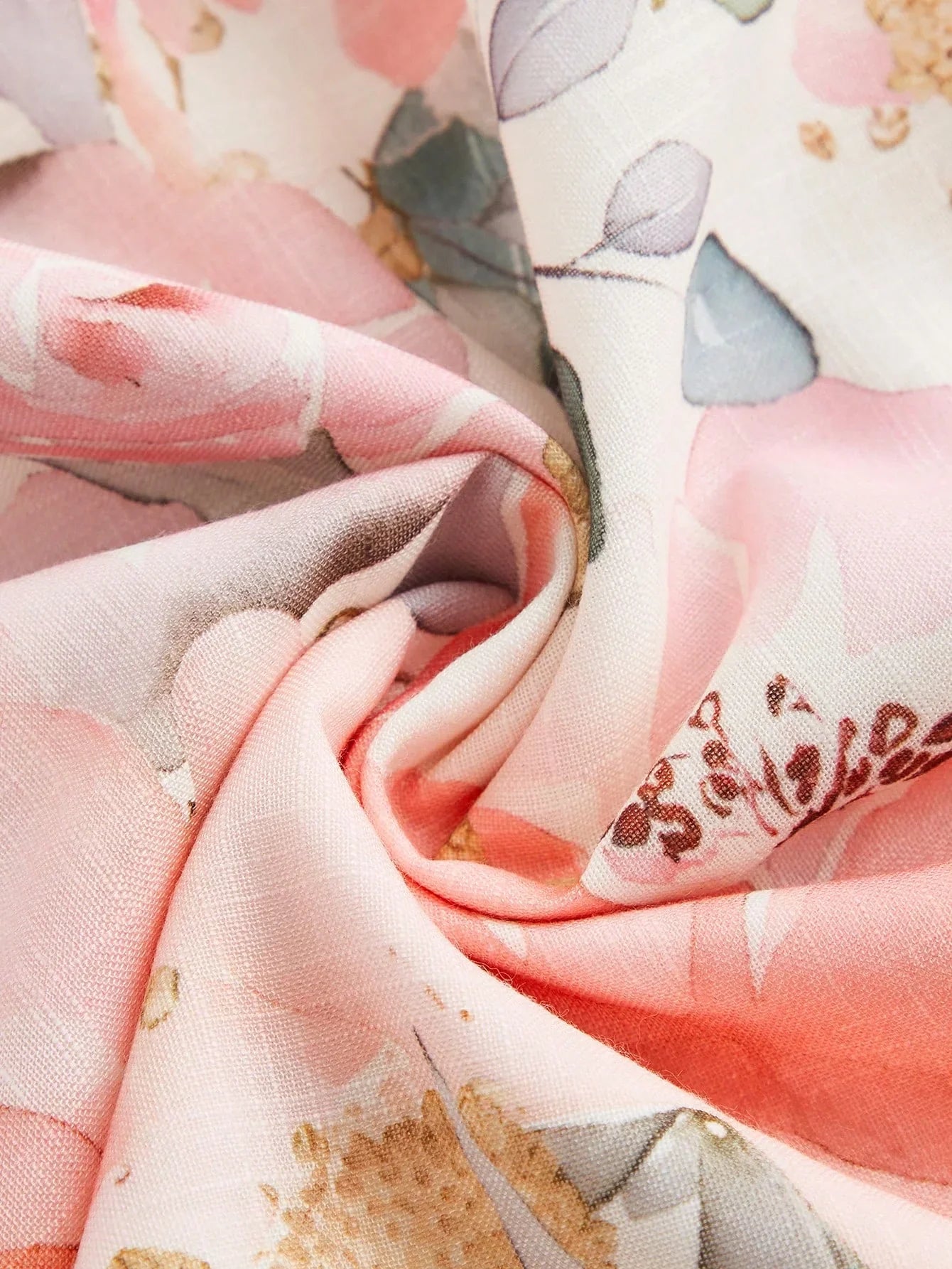 French Style Deep V Neck Positioning Print Sleeveless Midi Floral Dress For Women