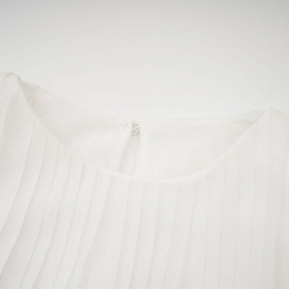 Gaëlle flaredsleeve pleated midi dress