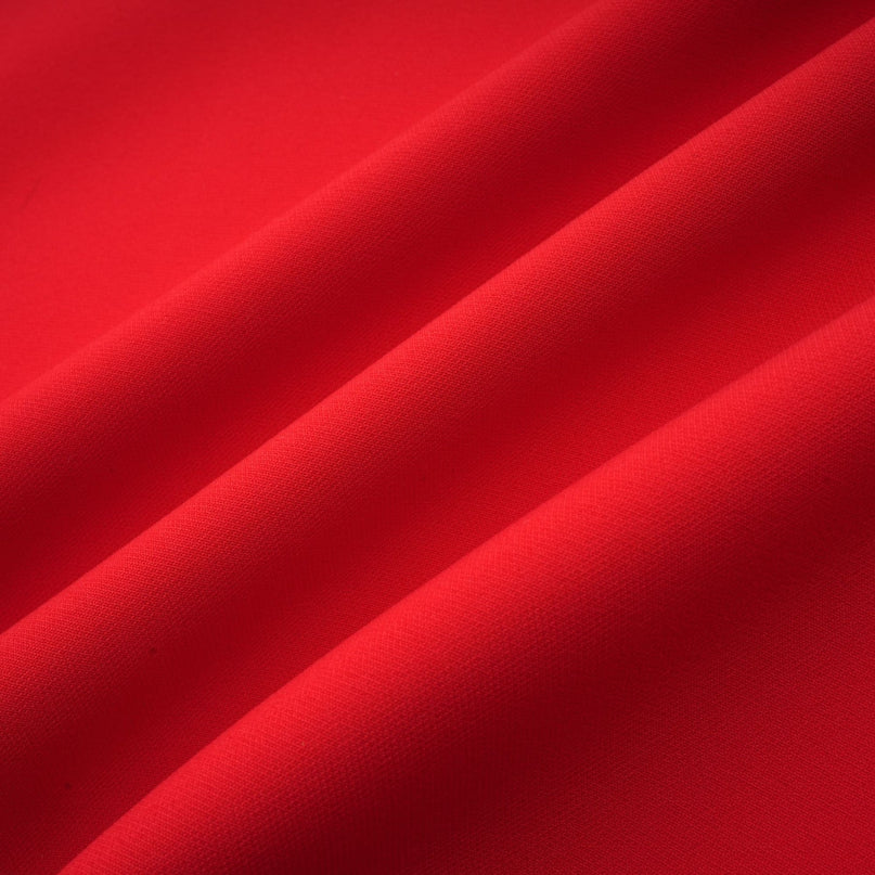 Gaia Red Mini Dress Crew Neck Petal Sleeves Bow Detailing Cut-Out Back Thigh Length Terylene Soiree Event Sophistication Style