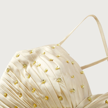 Gelsomina Gold Sequined Maxi Dress