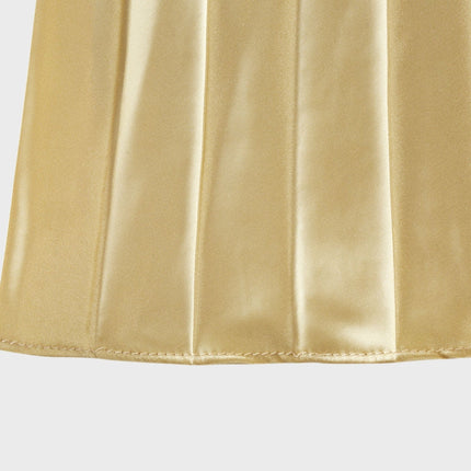 Gelsomina Gold Sequined Maxi Dress Polyester Evening Gown