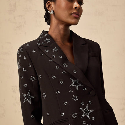 Gemma Black Blazer With Star Applique
