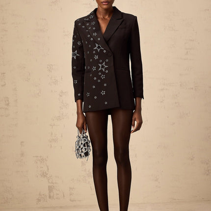 Gemma Black Blazer With Star Applique