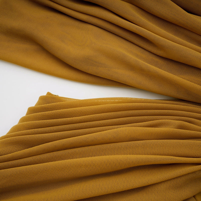 Gemma Maxi Dress in Yellow elegant ocher U-neck off-the-shoulder silhouette cut-out ruched pleated detailing graceful drape captivating train modern style classic allure refinement special occasion