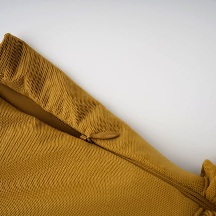Gemma Maxi Dress in Yellow Polyamide Elastane U-neck Off-the-shoulder Cut-out Ruched Pleated Train Modern Classic Refinement Style Special Occasion
