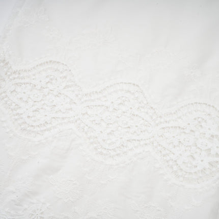 Gemma White Lace Trim Top Trousers Set
