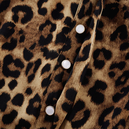 Geneviève leopardprint midi dress