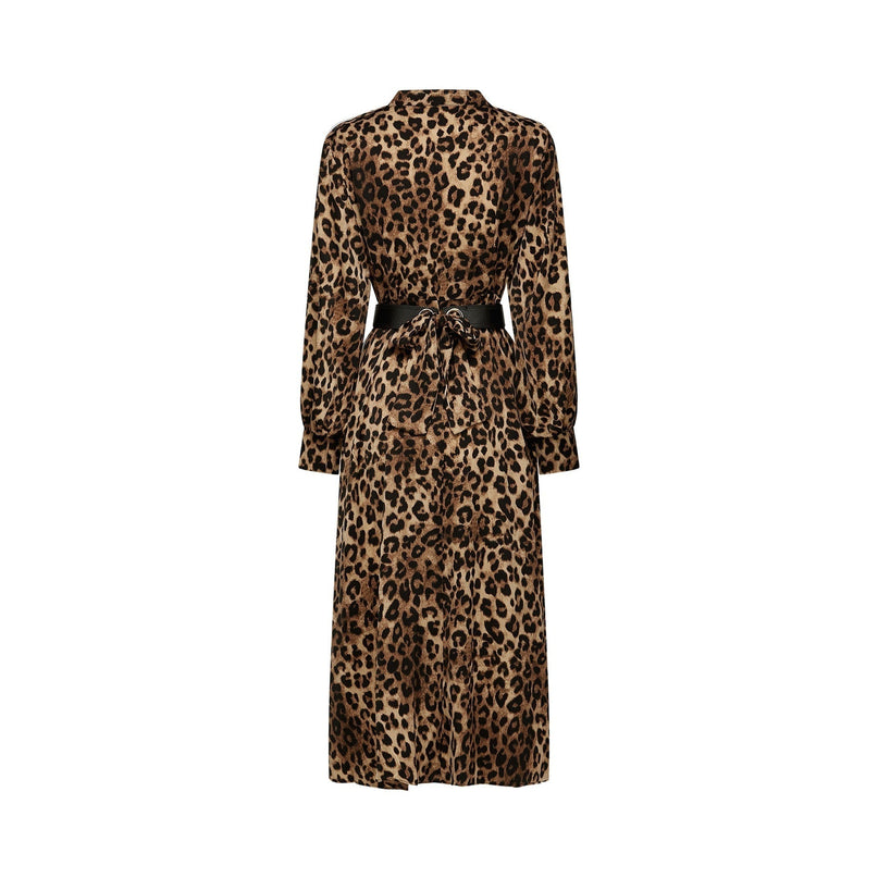 Geneviève leopardprint midi dress