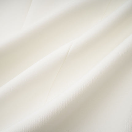 Giacomina White Mini Dress Square Neck Button Detail Long Sleeves Polyester Spandex