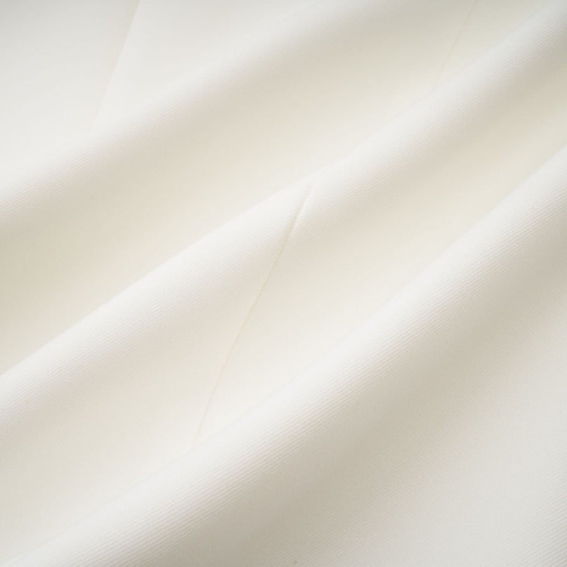 Giacomina White Mini Dress Square Neck Button Detail Long Sleeves Polyester Spandex