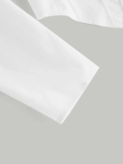 Gigot Crop Top Sleeve Button Retro Peak Lapels Front Curved Hem