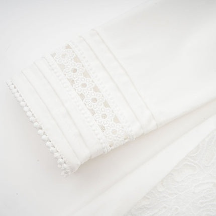 Ginetta White Midi Dress Panelled Cut Out