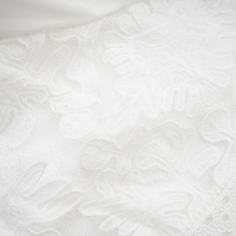 Ginetta White Midi Dress Panelled Cut Out