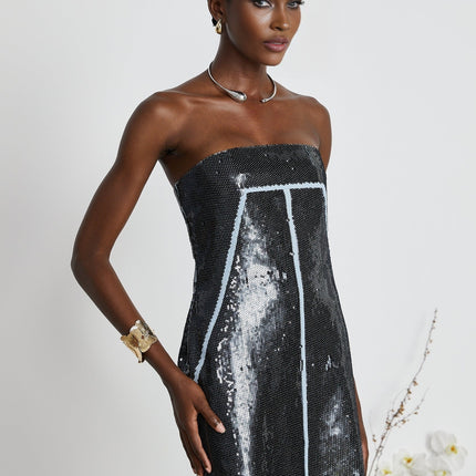 Gisèle sequinembellished bandeau mini dress
