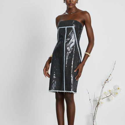 Gisèle sequinembellished bandeau mini dress