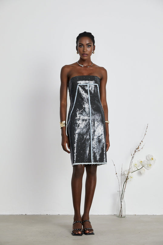 Gisèle sequinembellished bandeau mini dress