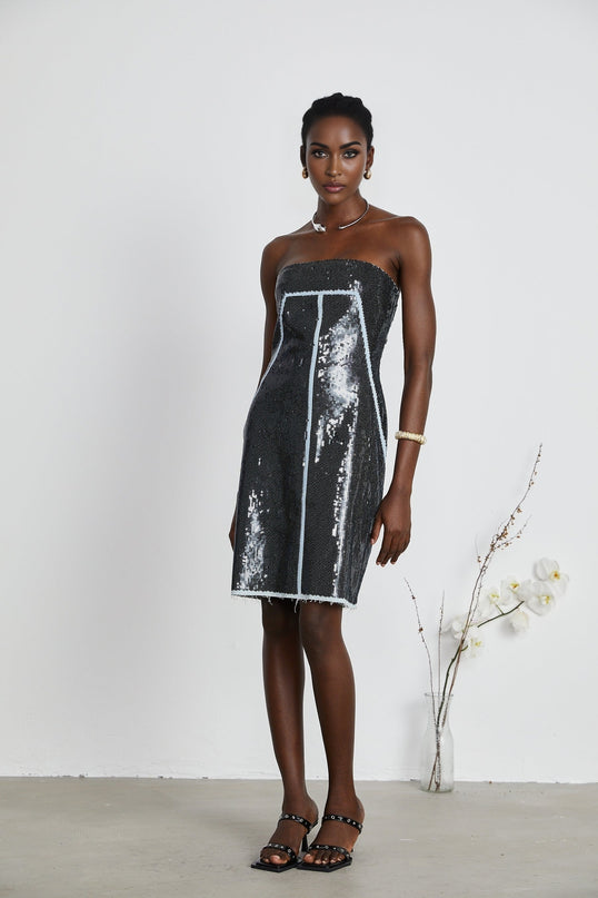 Gisèle sequinembellished bandeau mini dress