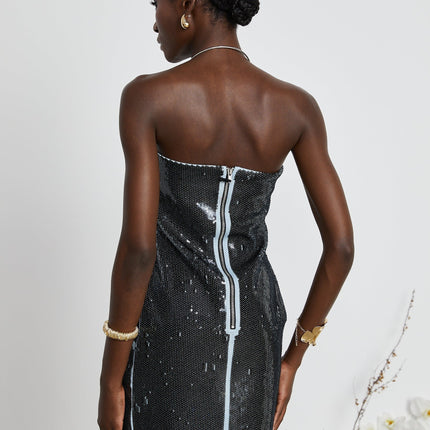 Gisèle sequinembellished bandeau mini dress