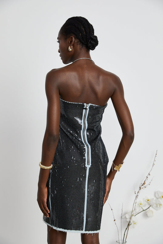 Gisèle sequinembellished bandeau mini dress