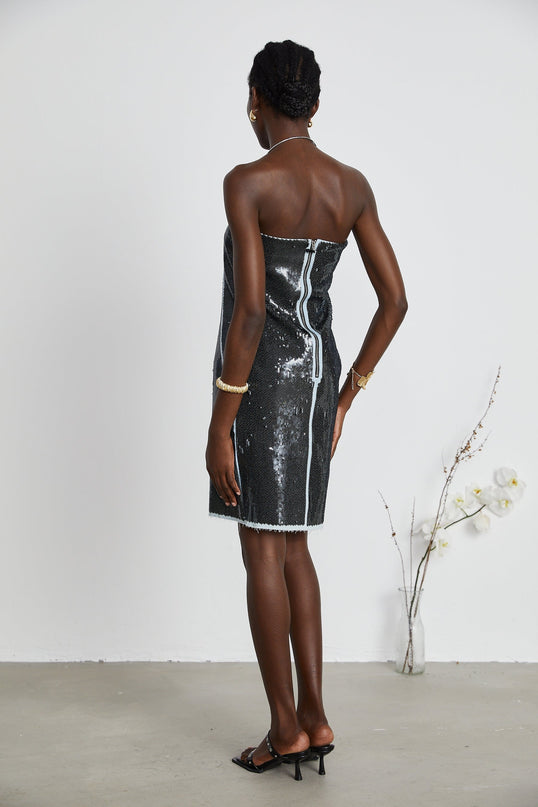 Gisèle sequinembellished bandeau mini dress