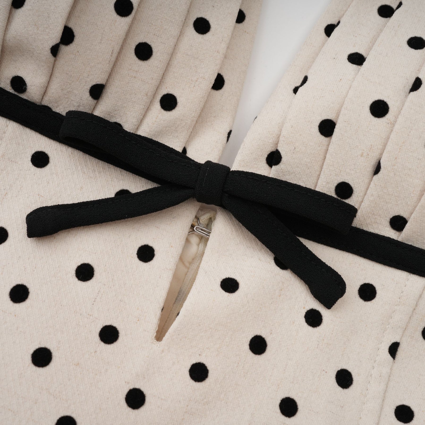 Gitane White Polka Dot Midi Dress