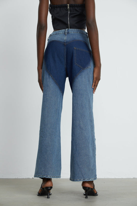 Giuliana Blue High Waisted Cut Out Jeans