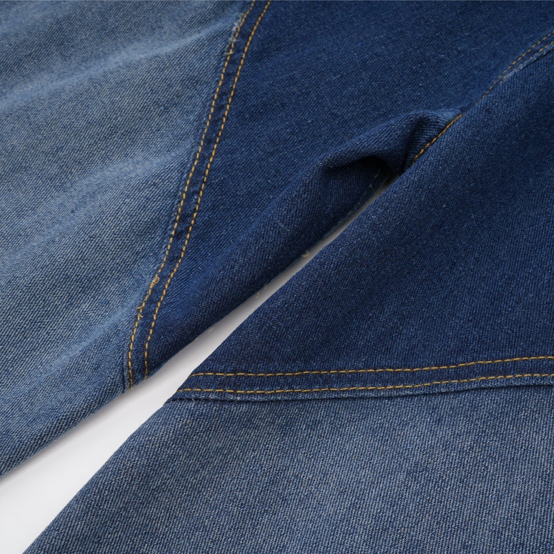 Giuliana Blue High-Waisted Cut-Out Jeans with Belt Loops and Panel Detailing