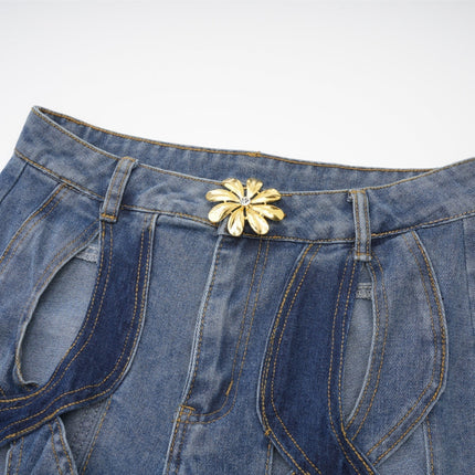 Giuliana Blue High Waisted Cut-Out Panel Jeans