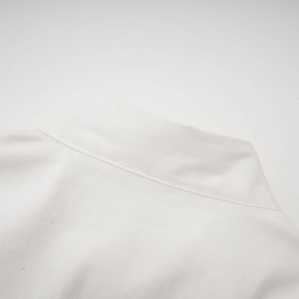 Giulietta White Pleated Scarf Collar Shirt Terylene Fiber