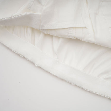 Giulietta White Pleated Scarf Collar Shirt 100% Terylene Fiber