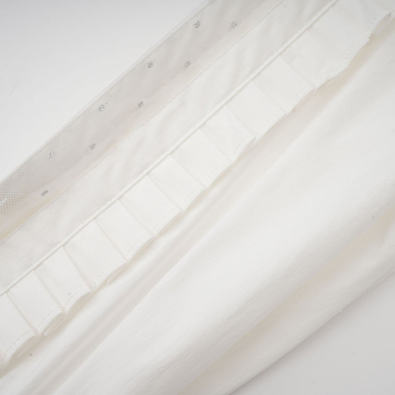 Giulietta White Pleated Scarf Collar Shirt 100% Terylene Fiber