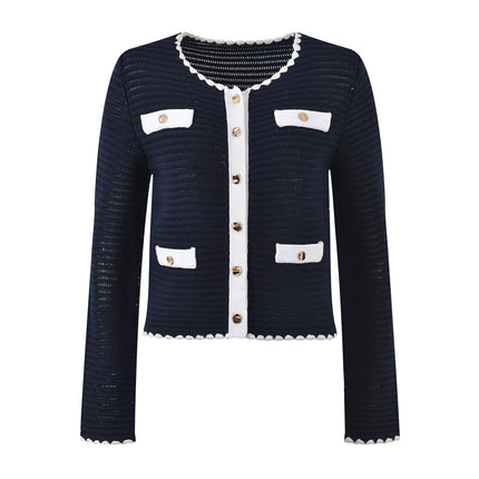 Grace Black Knit Cardigan and Skirt Set - Black