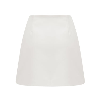 Greta White Floral Embellished Skirt Top Set