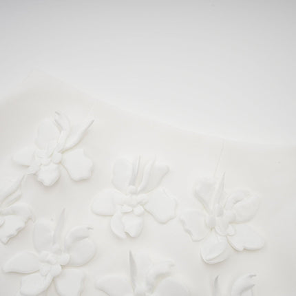 Greta White Floral Embellished Skirt Top Set
