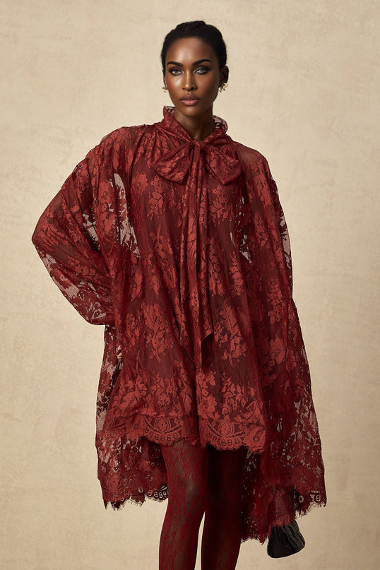 Guendalina Red Lace Dress
