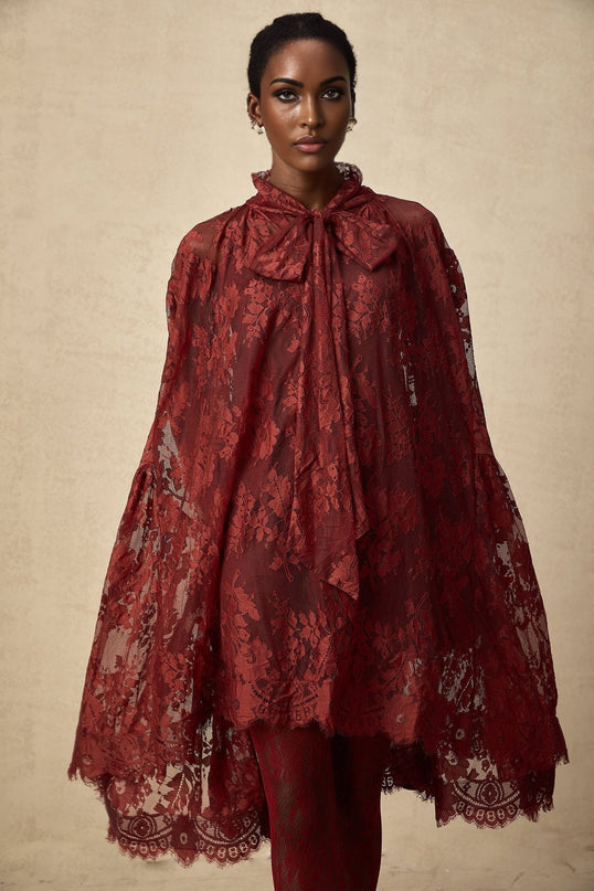 Guendalina Red Lace Dress