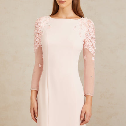 Gunnel Pink Flared Embellished Maxi Gown